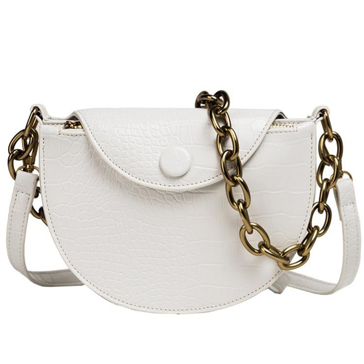 Alligator Pu Tråd Sadel Crossbody Väskor