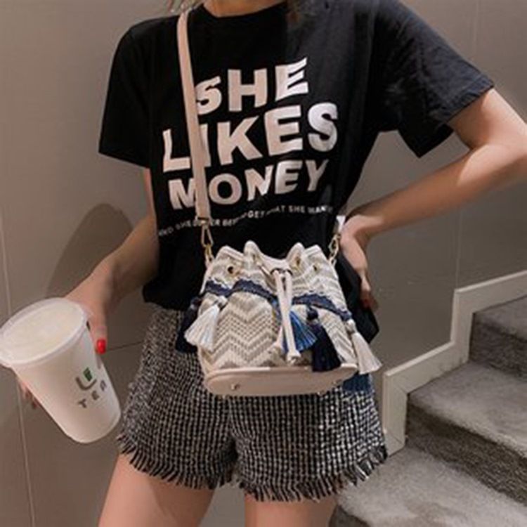 Bohemisk Stil Twill Axelväskor