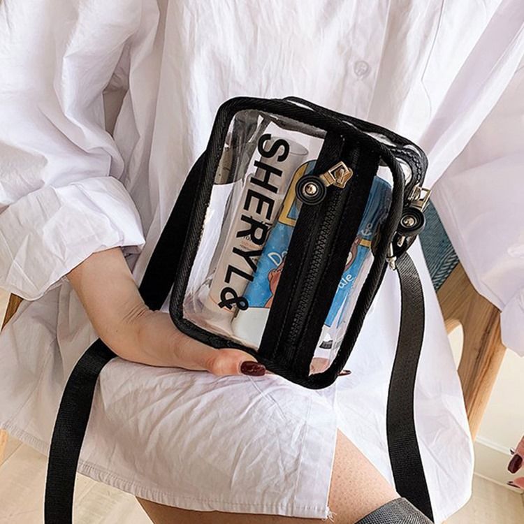 Brev Pvc Trådflik Crossbody Påsar