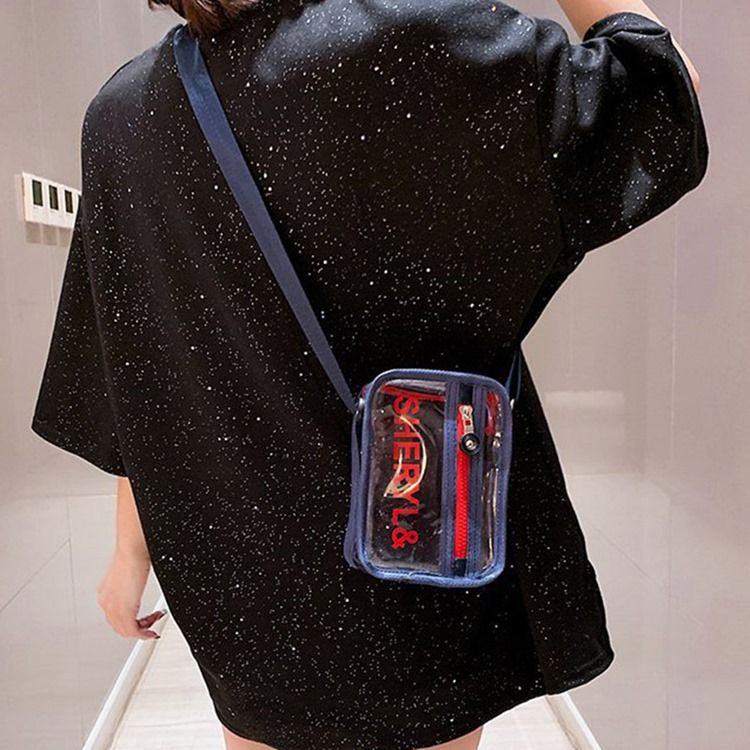 Brev Pvc Trådflik Crossbody Påsar