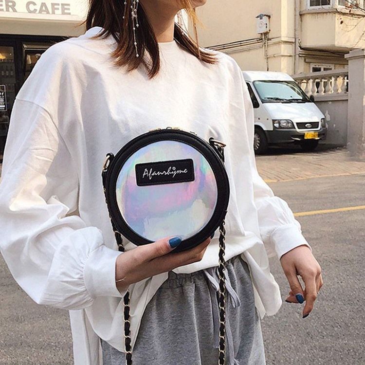 Cirkulära Crossbody-Väskor Med Pu-Dragkedja