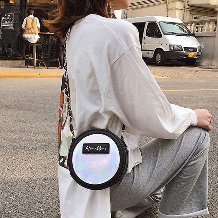 Cirkulära Crossbody-Väskor Med Pu-Dragkedja