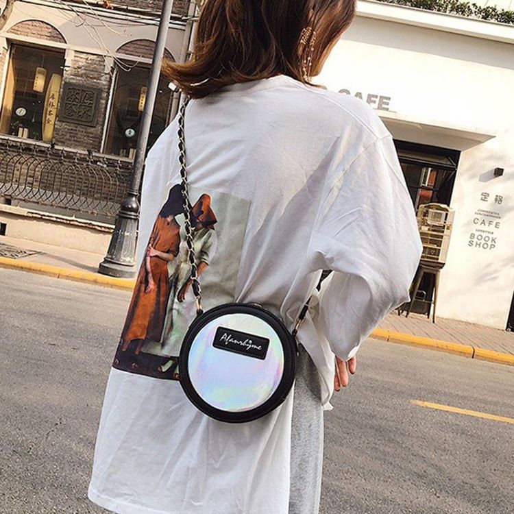 Cirkulära Crossbody-Väskor Med Pu-Dragkedja