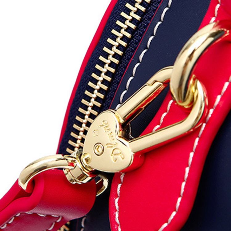 Color Block Pu Circular Crossbody-Väskor