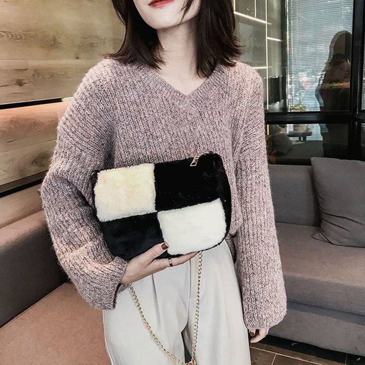 Color Block Sadel Crossbody-Väskor
