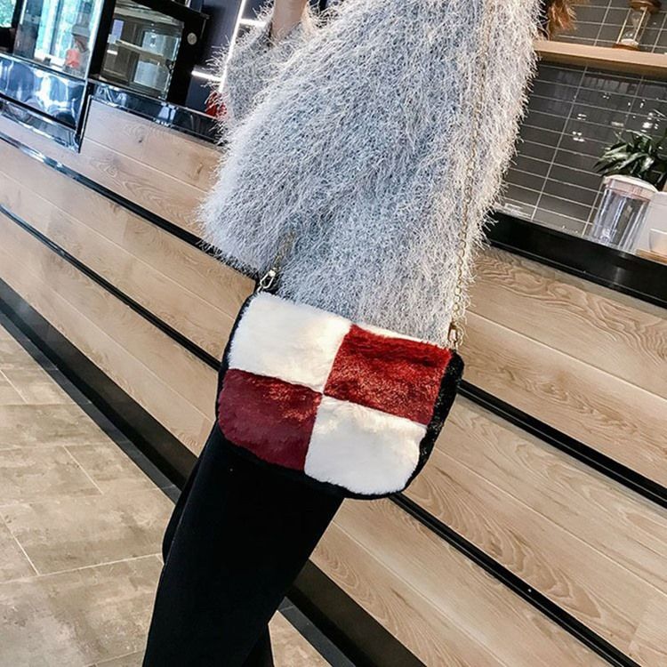 Color Block Sadel Crossbody-Väskor