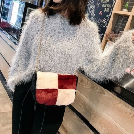 Color Block Sadel Crossbody-Väskor