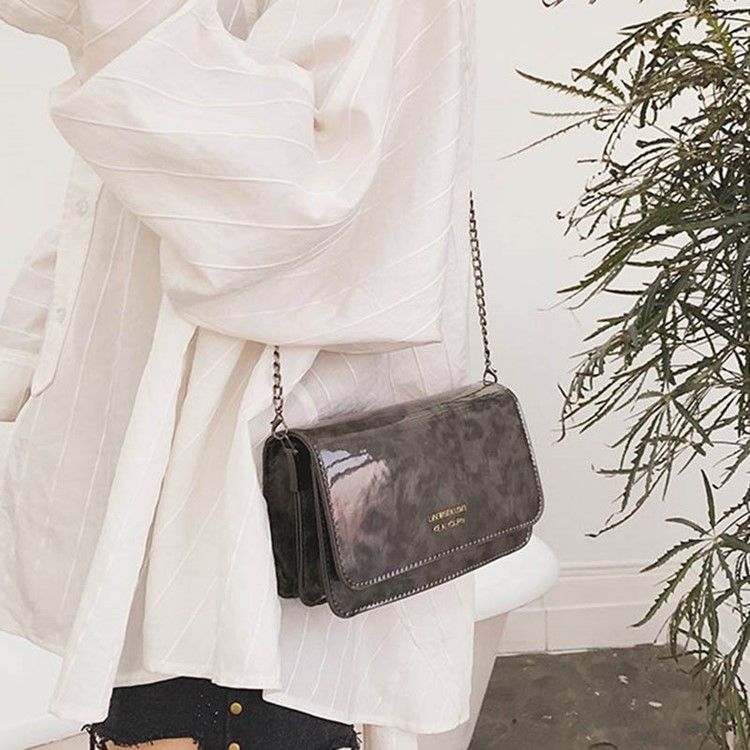Crossbody-Väska I Pu-Kedja Med Leopardtryck