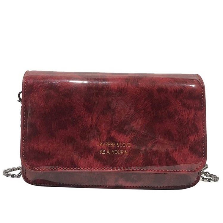 Crossbody-Väska I Pu-Kedja Med Leopardtryck