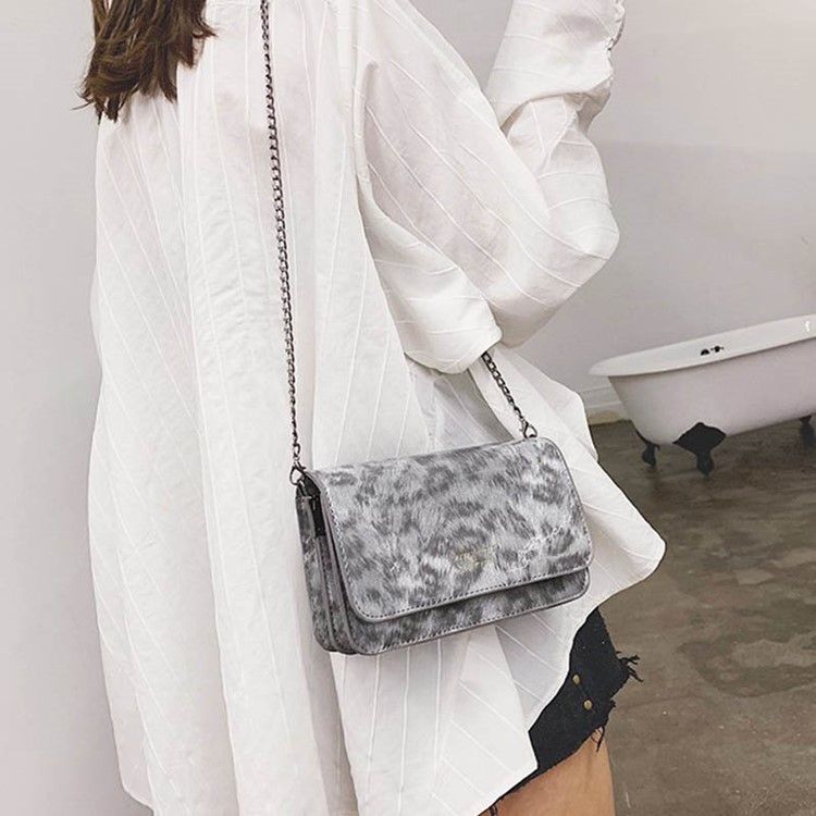 Crossbody-Väska I Pu-Kedja Med Leopardtryck