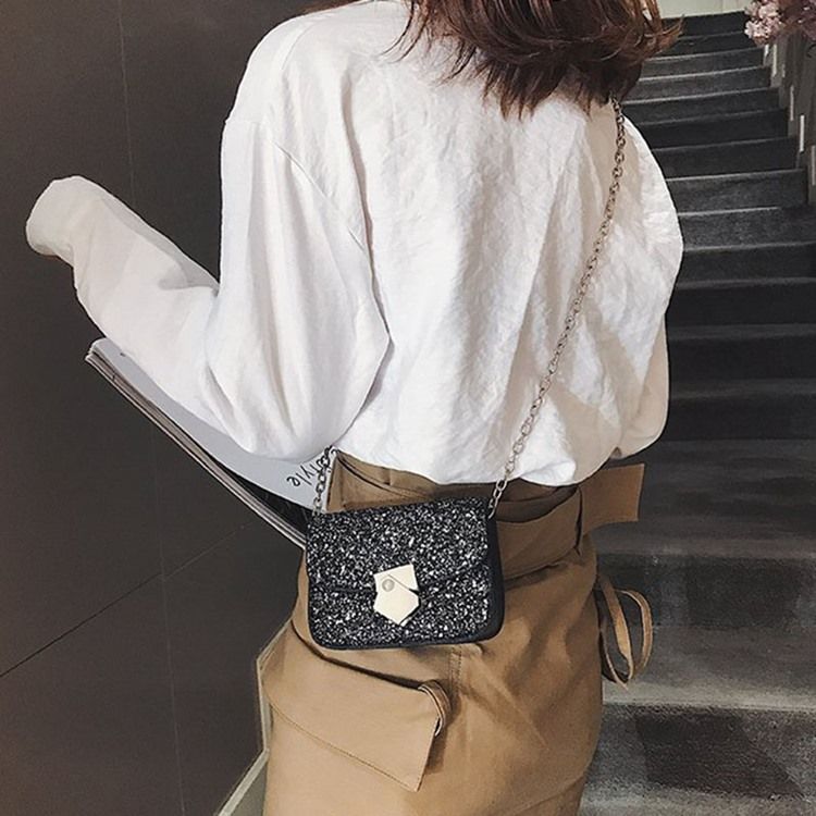 Crossbody-Väskor Med Paljetter I Pu
