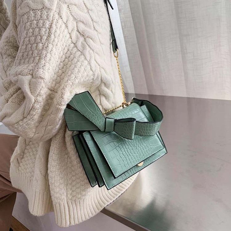 Embossing Alligator Pu Square Crossbody-Väskor