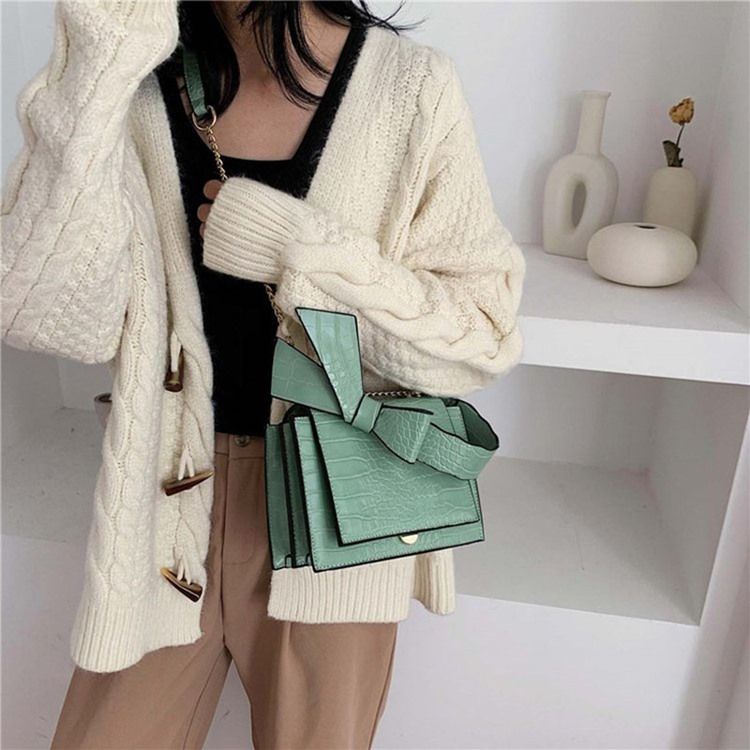 Embossing Alligator Pu Square Crossbody-Väskor