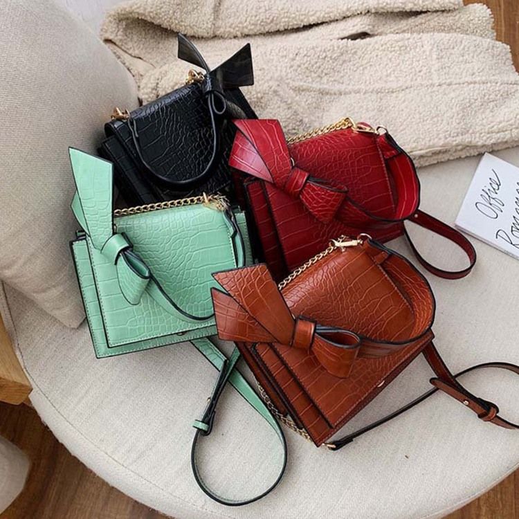 Embossing Alligator Pu Square Crossbody-Väskor