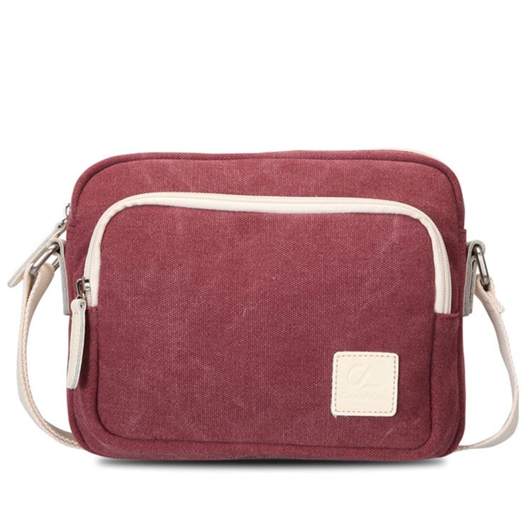 Enkel Vintage Canvas Crossbody-Väska