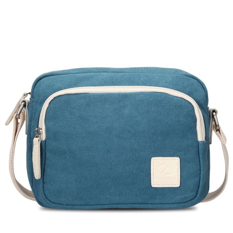 Enkel Vintage Canvas Crossbody-Väska