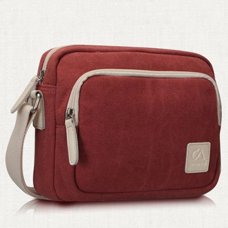 Enkel Vintage Canvas Crossbody-Väska