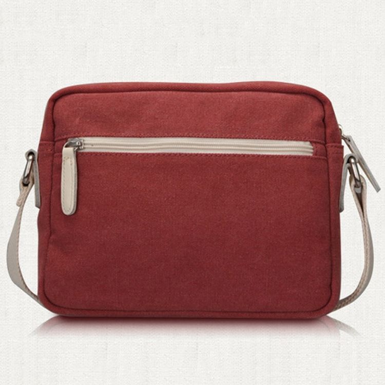 Enkel Vintage Canvas Crossbody-Väska