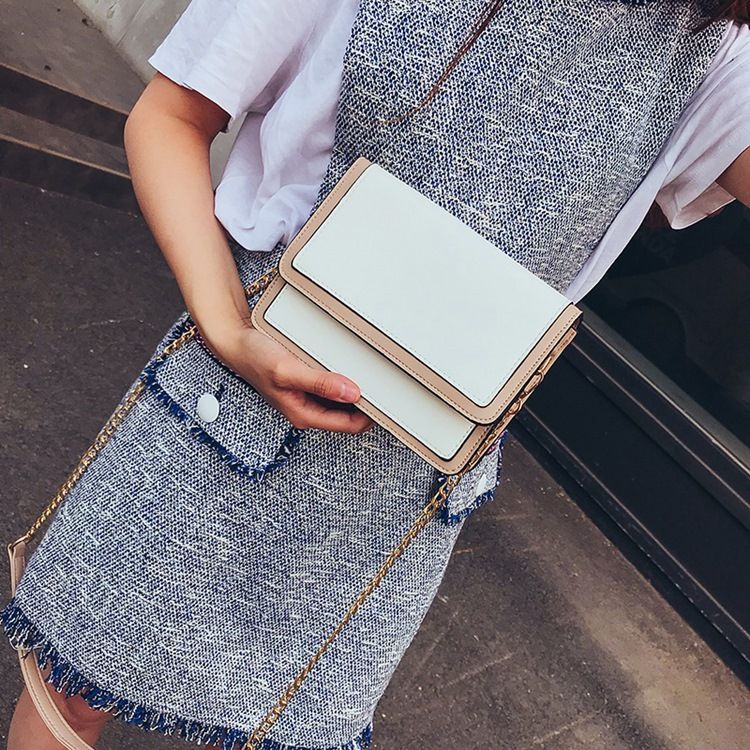 Fräsch Stil Color Block Crossbody-Väska