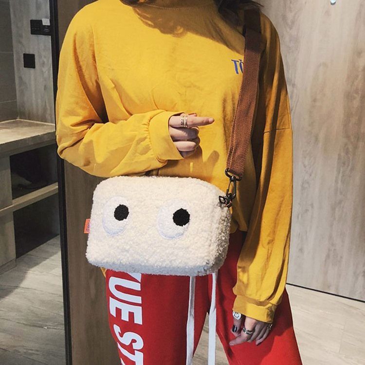 Fuskpäls Tecknad Trådflik Crossbody-Väskor