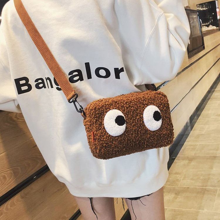 Fuskpäls Tecknad Trådflik Crossbody-Väskor