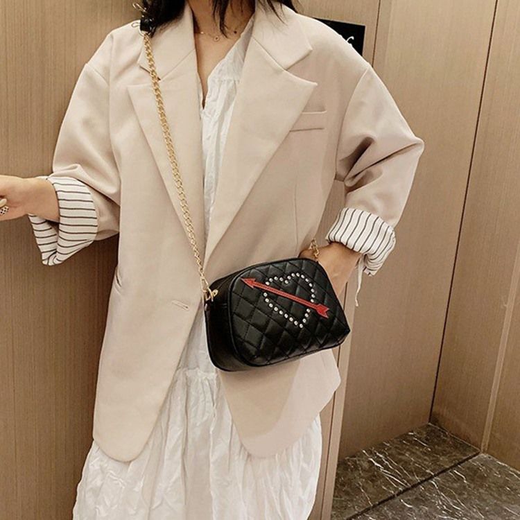 Hjärtformade Pu Crossbody-Väskor Med Flik