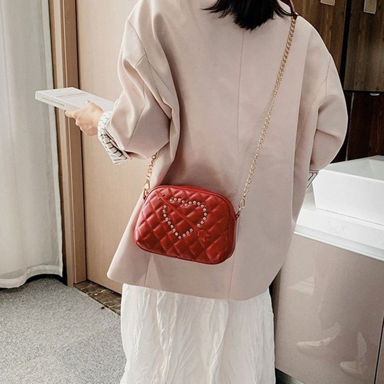 Hjärtformade Pu Crossbody-Väskor Med Flik