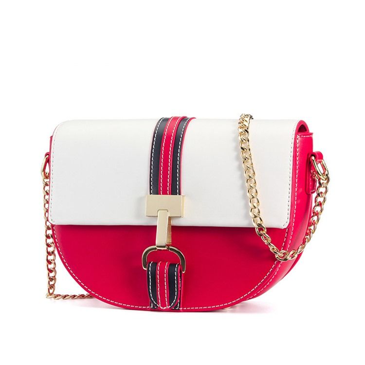 Kedja Pu Sadel Crossbody-Väskor