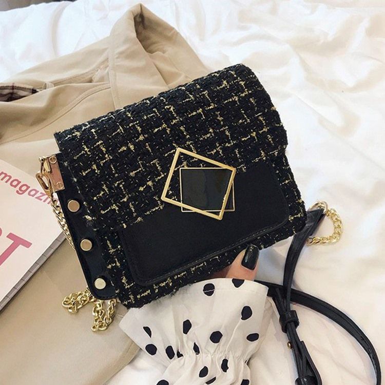Kedja Rektangel Eleganta Crossbody-Väskor
