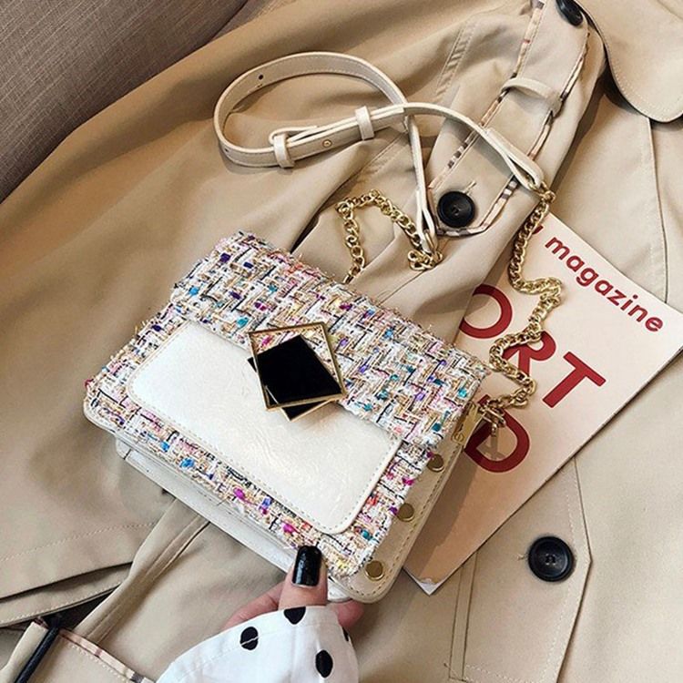 Kedja Rektangel Eleganta Crossbody-Väskor