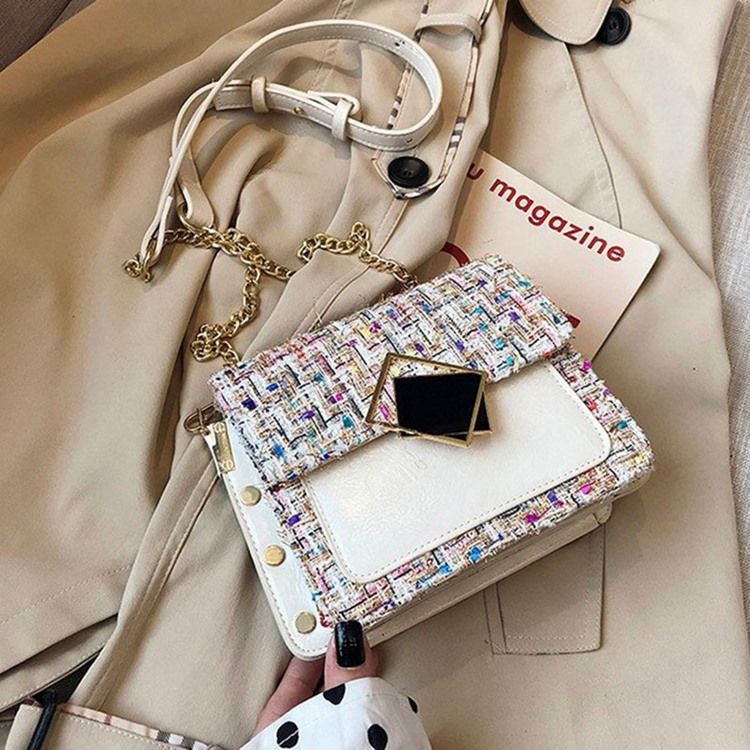 Kedja Rektangel Eleganta Crossbody-Väskor