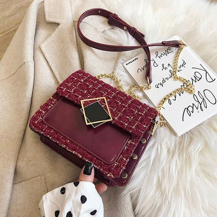 Kedja Rektangel Eleganta Crossbody-Väskor