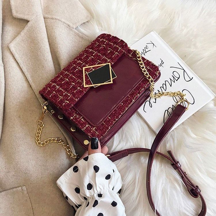 Kedja Rektangel Eleganta Crossbody-Väskor