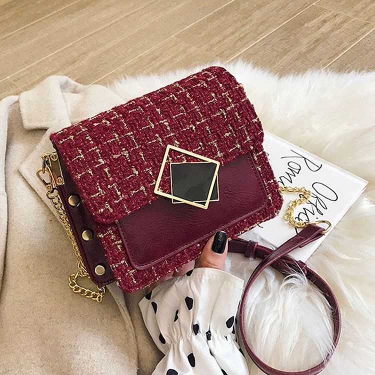 Kedja Rektangel Eleganta Crossbody-Väskor