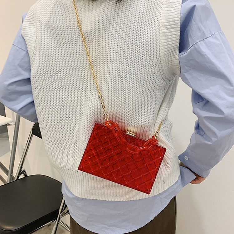 Koreanskt Lås Crossbody-Väskor Med Enkla Flikar