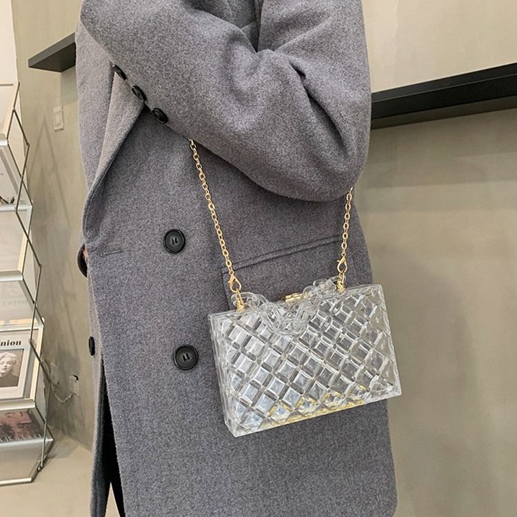 Koreanskt Lås Crossbody-Väskor Med Enkla Flikar