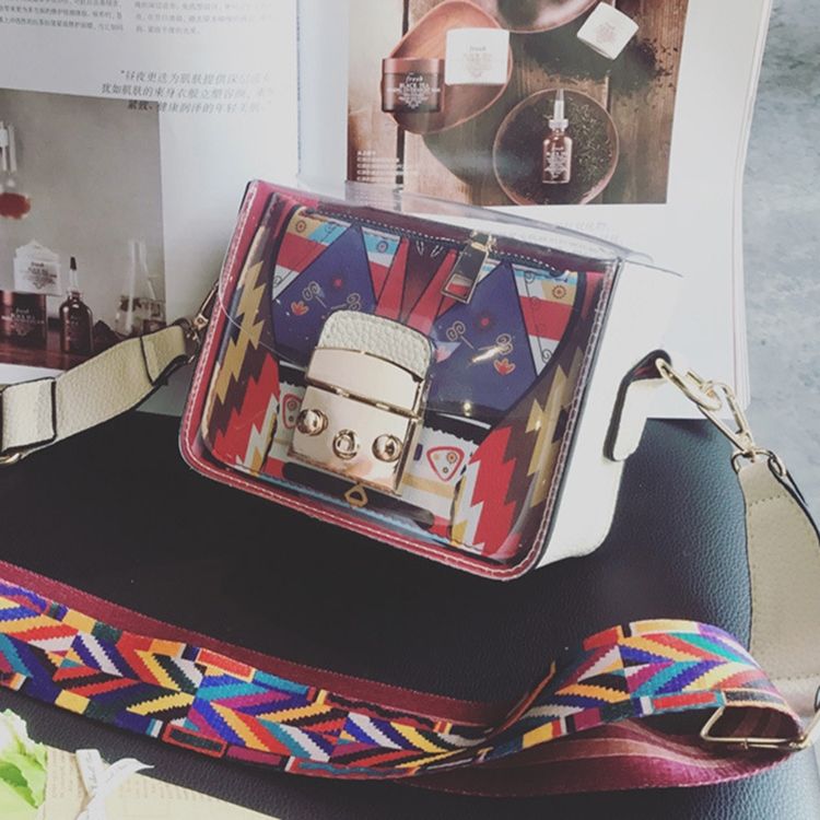 Lås Pu Cartoon Flap Crossbody-Väskor