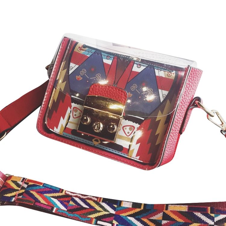 Lås Pu Cartoon Flap Crossbody-Väskor
