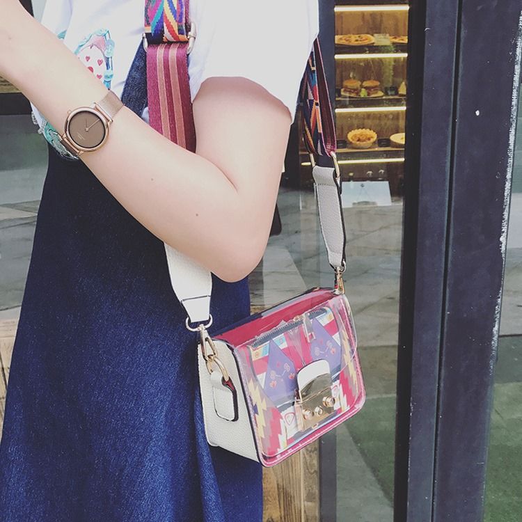 Lås Pu Cartoon Flap Crossbody-Väskor