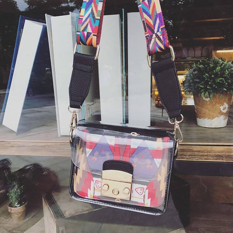 Lås Pu Cartoon Flap Crossbody-Väskor