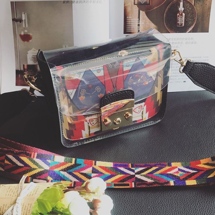 Lås Pu Cartoon Flap Crossbody-Väskor