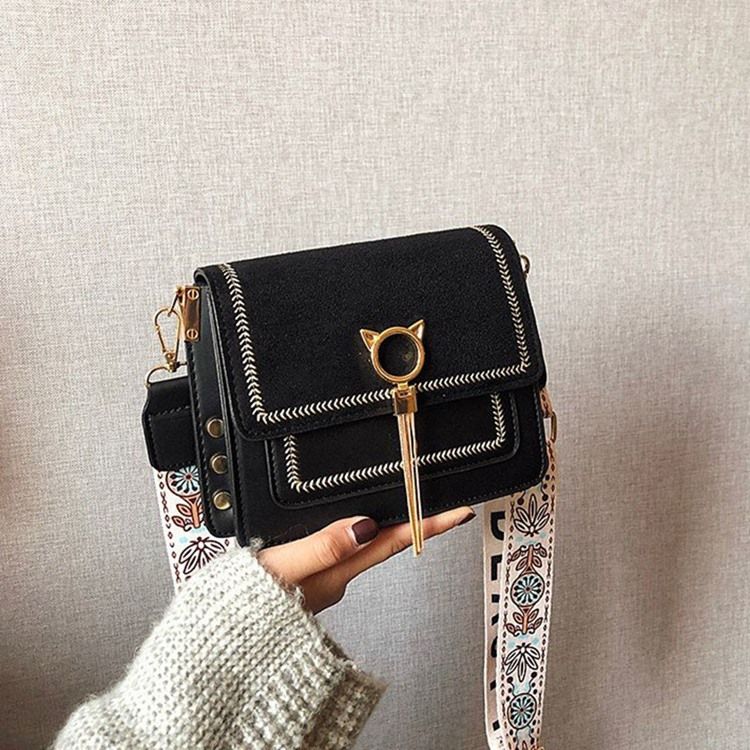 Magnetiska Snap Rektangulära Crossbody-Väskor