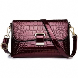 Mode Pu Alligator Crossbody Damväskor