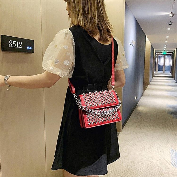 Nit Pu Rektangel Mångsidiga Crossbody-Väskor