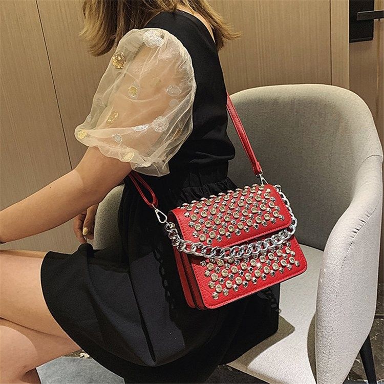 Nit Pu Rektangel Mångsidiga Crossbody-Väskor