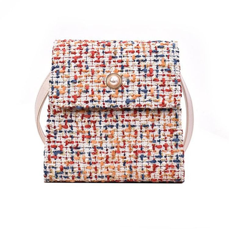 Pärlor Rektangulära Crossbody-Väskor