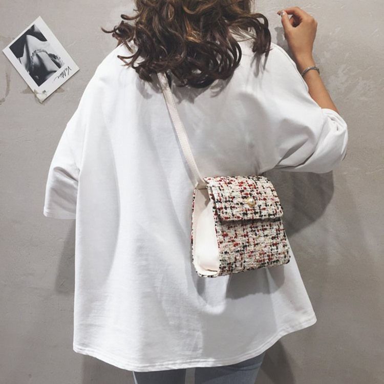 Pärlor Rektangulära Crossbody-Väskor