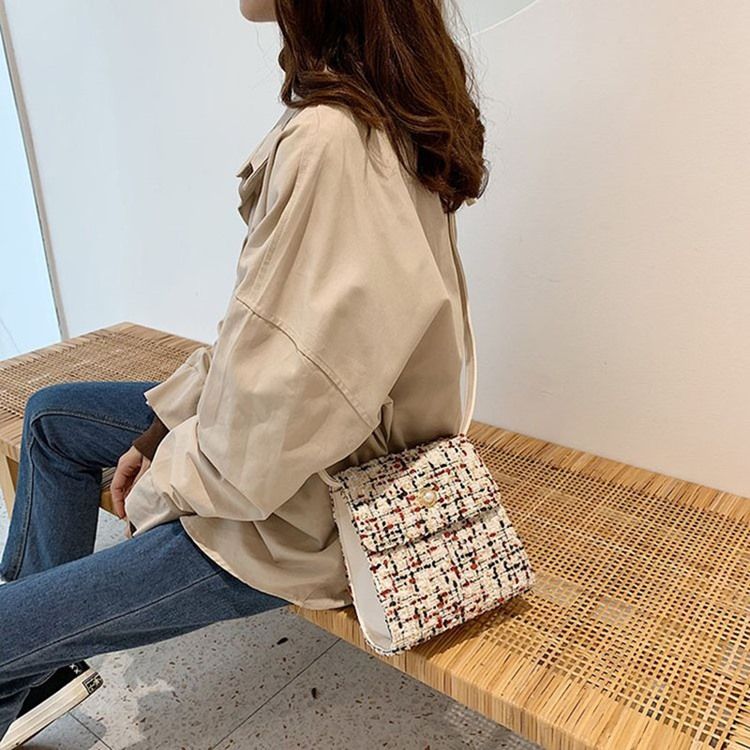 Pärlor Rektangulära Crossbody-Väskor