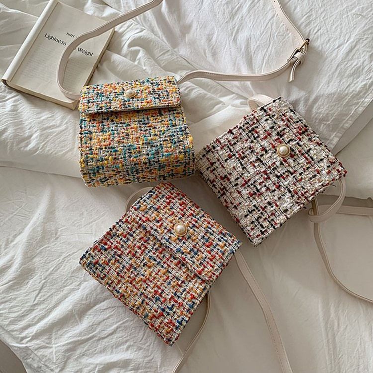 Pärlor Rektangulära Crossbody-Väskor