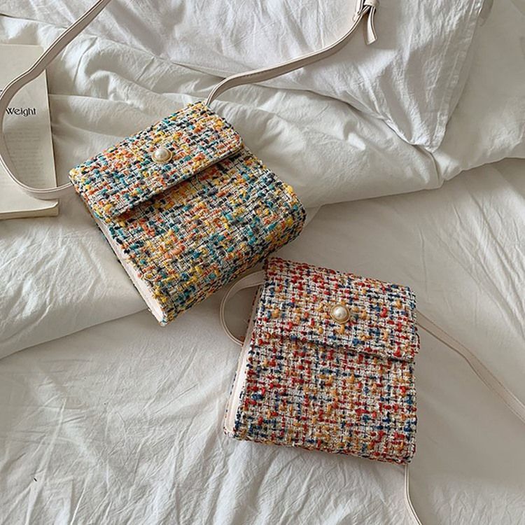 Pärlor Rektangulära Crossbody-Väskor